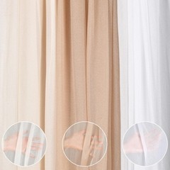 3 Panels Wedding Arch Draping Fabric, 30″x20ft Mixed Color Sheer Curtain for Cer