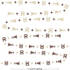 Champagne Gold Brown 30Th Birthday Decorations Espresso Martini Garland Streamer