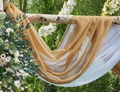 WARM HOME DESIGNS Wedding Arch Draping Fabric Bundle Has 2 216 Inch (18 Feet)…