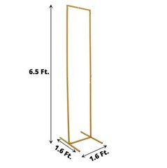 7 ft Gold Metal Floral Display Frame Rectangle BACKDROP STAND Wedding Arch Event