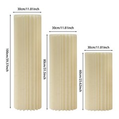 3X Foldable Paper Column Display Stands Round Cylinder Display Stands for Party