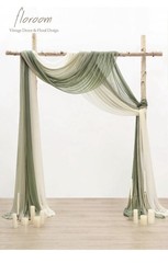 Floroom Wedding Arch Draping Fabric 3 Panels 20Ft Chiffon Fabric Drapes Arbor…