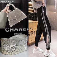 3 Yards Self-Adhesive Rhinestone Ribbon Strips,Crystal Diamond Sticker,Glitter