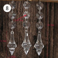 10x Acrylic Crystal Beads Pendant Prism Garland Hanging Chandelier Light Decor