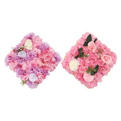 12pcs Artificial Silk Rose Flowers 3D Backdrop Wall for Wedding Party Decoration