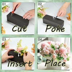 8 Pcs Reble Floral Fo Blos, 9″ L x 3″ W x 3″ H Bla Dry Flower
