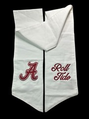 University of Alabama (AL) Cotton Wreath Sash (2 Logos) 30k Stitch