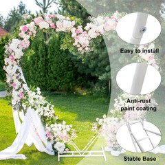 Heavy Duty Dual Tube Heart Wedding Arch Backdrop Stand Ceremony Birthday Party