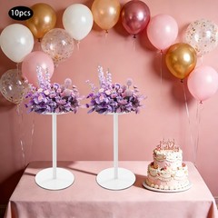 10*White Wedding Flower Stands Iron 40cm Wedding Table Centerpieces Flower Stand