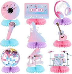Popular Birthday Party Decorations Music Party Honeycomb Centerpieces Guitar …