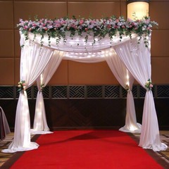 10X10FT 4Post Canopy Chuppah Mandap Wedding Photo Studio Background Hardware Kit