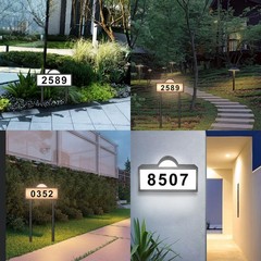 LED Solar Address Sign, Address Numbers for Yard with 2 Colors, Warm White & …