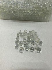 round Flat Glass Marbles/Pebbles for Vase Filler Etc clear 15Lbs