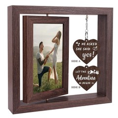 He Asked She Said Yes – Let the Adventure Begin Picture Frame Engagement Gift…