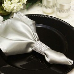 1.55″ 10FT 8rows Silver Diamond Sparkle Rhinestone Wrap Ribbon Wedding Decor