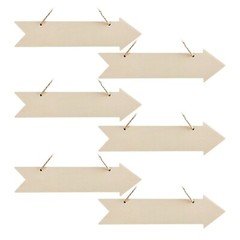 Rustic Arrow Wooden Sign Arrow Hanging Wood Wall Art Unfinished Ornaments for…