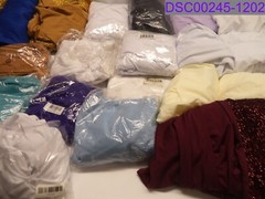 Qty = 29 Chair Covers Many Styles and Colors Blue, Gold, Purple, Pink, Burgundy