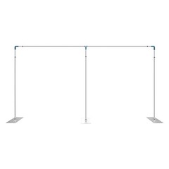 10x20ft Wedding Backdrop Stand Pipe Kit Curtain Veil Flower Frame Telescopic