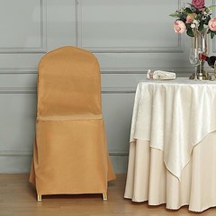 50 Gold POLYESTER BANQUET CHAIR COVERS Wholesale Wedding Party Decorations