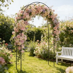 3Pack Heavy-Duty Metal Garden Trellis Rustproof Arched Climbing Plant Support US