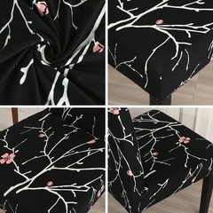 JQinHome Pattern Chair Covers for Dining Room Set of 4, High Stretch Removabl…