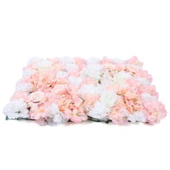 4pcs Artificial Rose Flower Wall Panels 40 × 60 cm Silk DIY Wedding Backdrop