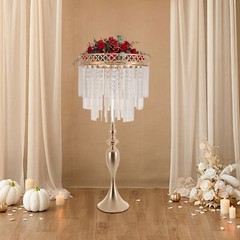 31.49” Tall Flower Holder for Wedding Crystal Flower Stand, Weddings Decoration