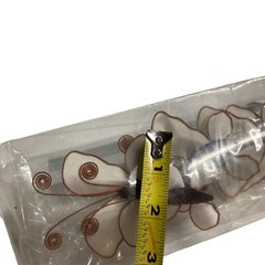 Set of 7 Vintage Cream & Brown Organza Nylon Mesh Butterflies Napkin ring Crafts