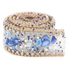2.5cm DIY Mesh Wrap Roll Crystal Rhinestones Chain Trim Ribbon