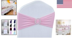 Transform Your Event with 50PCS Stretch Spandex Chair Sashes – Wedding Decor