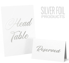 10 Pack Silver Reserved Table Signs for Wedding Party Restaurant Reserved