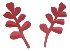 Decor In The Box 11 Piece Handmade Paper Flower Set Fully Assembled -Red/Pink