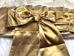 x45 NEW Satin Gold Chair Sash – Wedding/Party/Event Decor – FREE SHIPPING