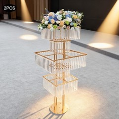 2 PCS Flower Stands, 5 Tiers Flower Vase Stands, 125cm(H) Wedding Flower Stands