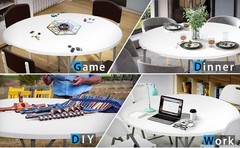 4FT Round Table, Round Folding Table 48 inch, Bifold Round Table, Plastic Din…