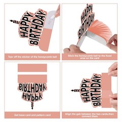 10Pcs Rose Gold Birthday Decorations Honeycomb Centerpieces for Girls Women, …