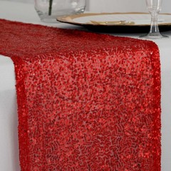 Extra Wide RED Premium Sequined Chair Sashes Wedding Party Events Decorations