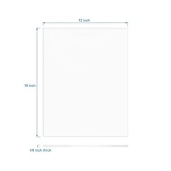 Pack of 10 Clear Acrylic Sheets 12″ x 16″ Cast Plexiglass Panel 1/8″ Thick (3…
