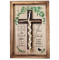 Cord of Three Strands, Unity Wedding Cross for Ceremony 15×10 Inch for Wedding