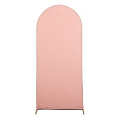 5 ft Fitted Matte Spandex Round Top Wedding Arch Backdrop STAND COVER Events
