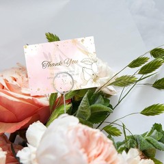 Hotop 30 Pcs Floral Card Holder Pick Metal Wire Flower Place Silver