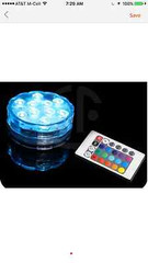 LED Light Puck or Pod Remote Control LED Submersible Lights – 2 pc w/ remotes