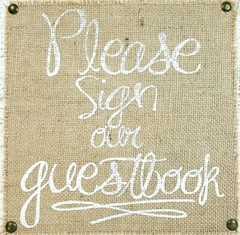Rustic Western Wedding Please Sign Our Guestbook 11″ x 11″ Sign Plaque