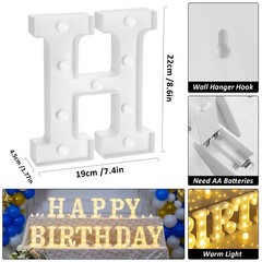 173pcs Happy Birthday LED Marquee Light Up Letters Sign Birthday Decorations …