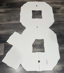 4ft Cardboard White Marquee Light Up “&” Wedding Sign