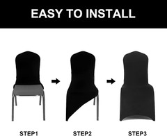Spandex Chair Covers, 25PCS, Washable Protector for Living Room, Party, Banquet,