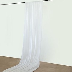 5 ft x 40 ft WHITE Polyester Ceiling Drapes Backdrop CURTAIN PANEL Party Events