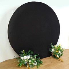 BLACK 7.5 ft Fitted Spandex Round BACKDROP STAND COVER Party Wedding Decorations