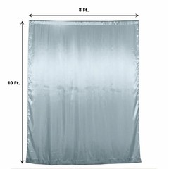 8×10 ft DUSTY BLUE Satin CURTAIN Wedding Photography Backdrop Panel Party