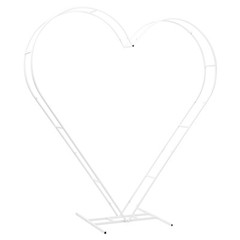 Metal Heart Shaped Wedding Arch Backdrop Stand White for Wedding Ceremony Decor